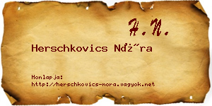 Herschkovics Nóra névjegykártya